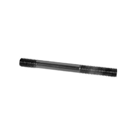 Double-End Threaded Stud, 5/16-18 Thread To 5/16-18 Thread, 2 In, Steel, Black Oxide, 2 PK